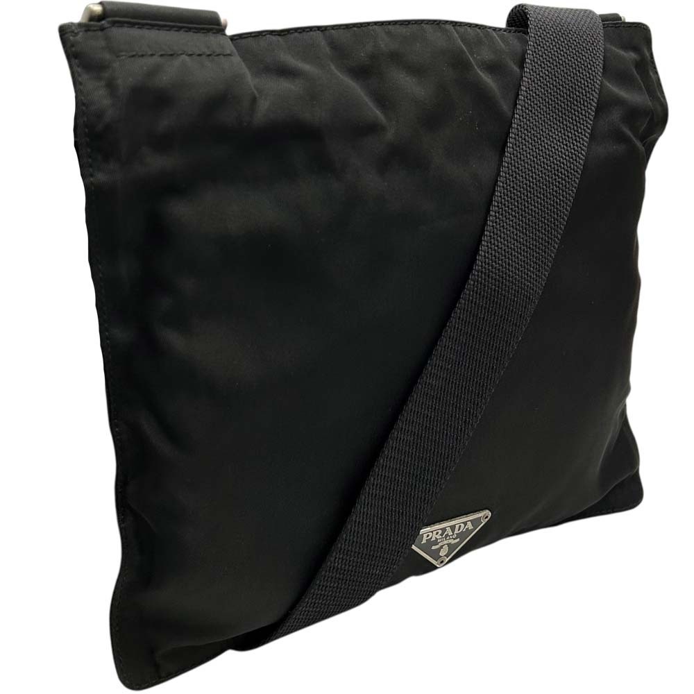 Prada Shoulder Bag Crossbody Tessuto Black